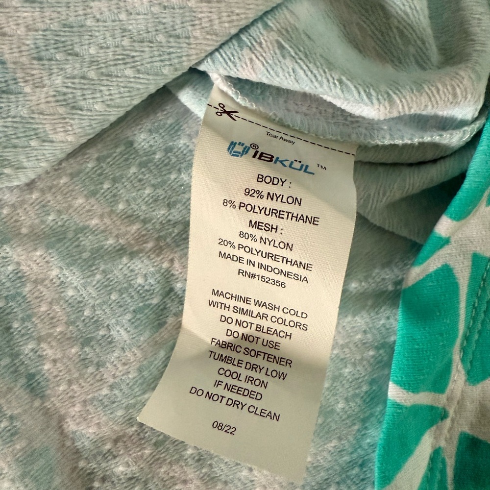 IBKUL 1/4 Zip Top Womens 2XL Quarter Zip Abstract Golf Tennis Mesh  Long Sleeves - Picture 8 of 11